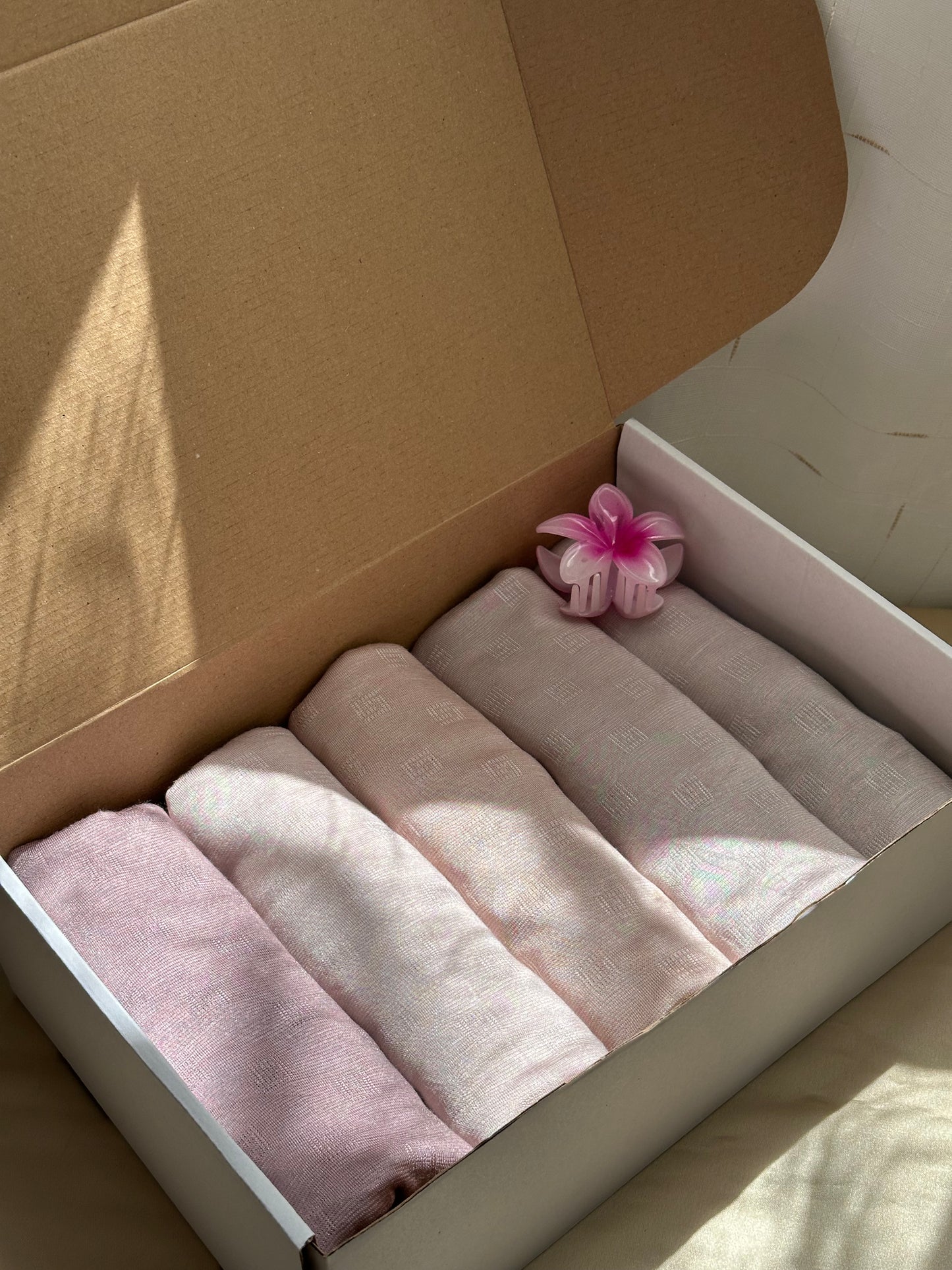 Box de 5 foulards 🎀🪷💕